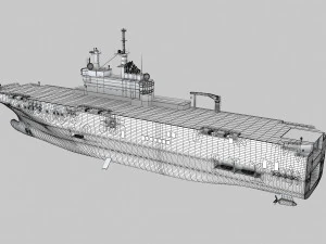 Mistral-class amphibious assault ship 3D Model