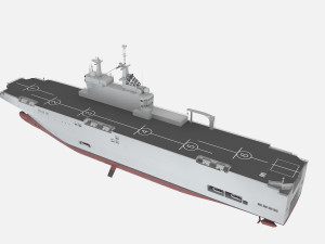 Mistral-class amphibious assault ship 3D Model