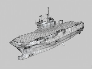Mistral-class amphibious assault ship 3D Model