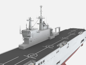 Mistral-class amphibious assault ship 3D Model
