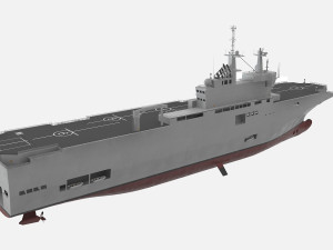 Mistral-class amphibious assault ship 3D Model