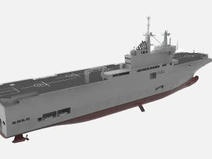 Mistral-class amphibious assault ship 3D Model