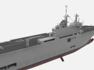 Mistral-class amphibious assault ship 3D Model
