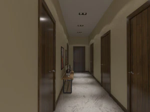 Barn Style Cottage with interior 3D Model