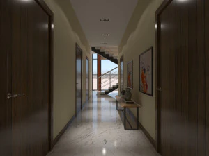Barn Style Cottage with interior 3D Model