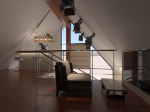 Barn Style Cottage with interior Modelo 3D