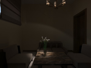 Barn Style Cottage with interior Modelo 3D