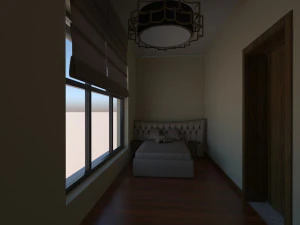 Barn Style Cottage with interior 3D Model