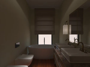 Barn Style Cottage with interior 3D Model