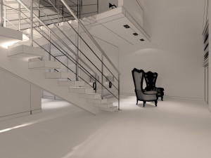 Barn Style Cottage with interior Modelo 3D