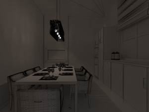 Barn Style Cottage with interior Modelo 3D