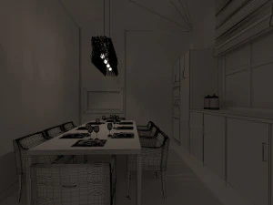 Barn Style Cottage with interior 3D Model