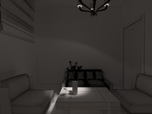 Barn Style Cottage with interior Modelo 3D