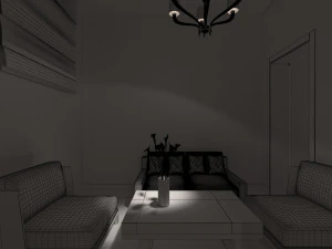 Barn Style Cottage with interior 3D Model