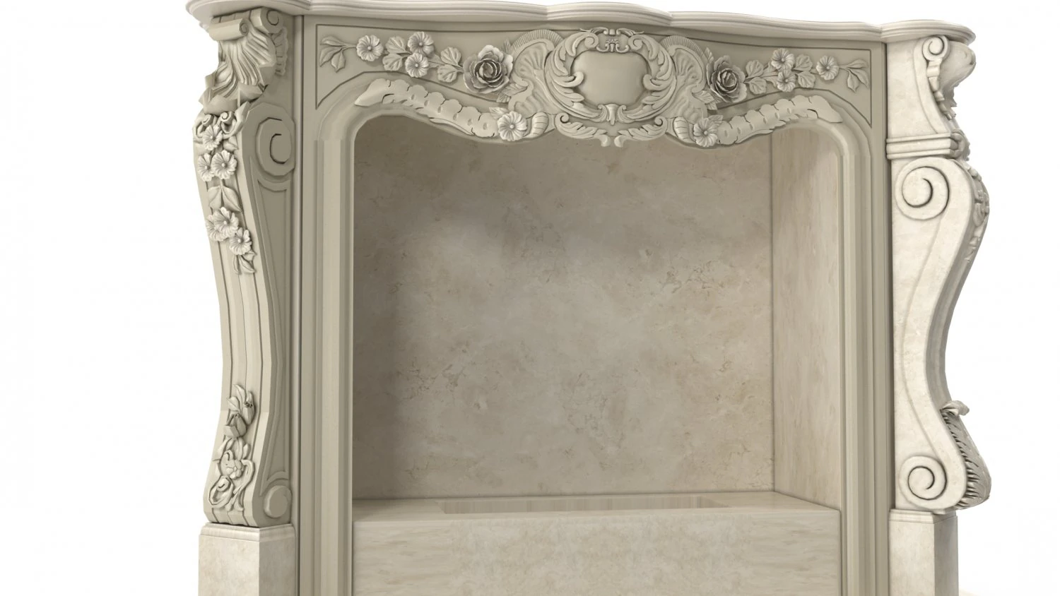 Fireplace 3D Model .c4d .max .obj .3ds .fbx .stl .blend