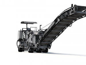 Asphalt cold milling machine 3D Model