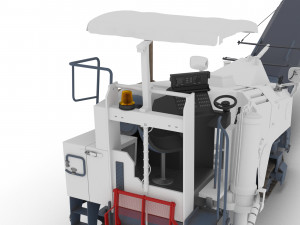 Asphalt cold milling machine 3D Model