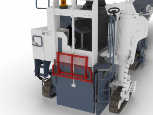 Asphalt cold milling machine 3D Model