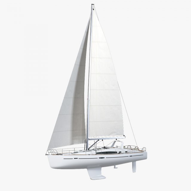Beneteau Oceanis 50 Yacht Model 3D .c4d .max .obj .3ds .fbx .stl .blend 