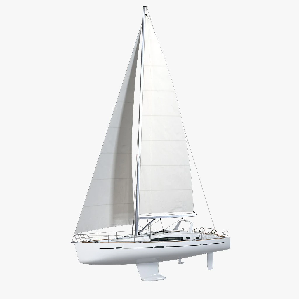 Beneteau Oceanis 50 Yacht 3D Model .c4d .max .obj .3ds .fbx .stl .blend 