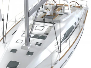 Beneteau Oceanis 50 Yacht 3D Model
