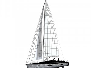 Beneteau Oceanis 50 Yacht Model 3D