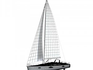 Beneteau Oceanis 50 Yacht 3D Model