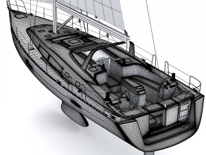 Beneteau Oceanis 50 Yacht Model 3D