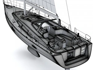 Beneteau Oceanis 50 Yacht 3D Model
