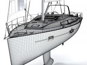 Beneteau Oceanis 50 Yacht Model 3D