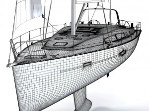 Beneteau Oceanis 50 Yacht 3D Model