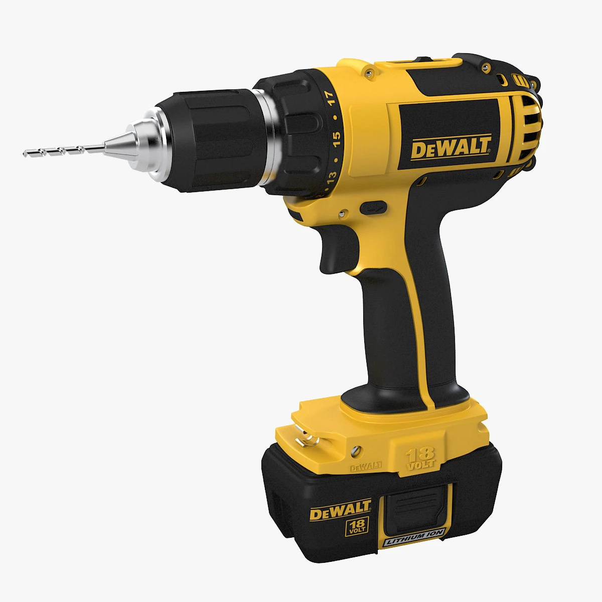 Dewalt Bare Tool 3D Model .c4d .max .obj .3ds .fbx .stl .blend 