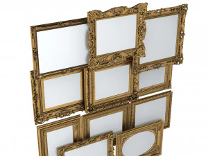 Grand Picture Frame Set 3D Model