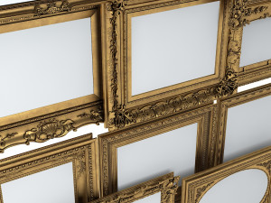 Grand Picture Frame Set 3D Model