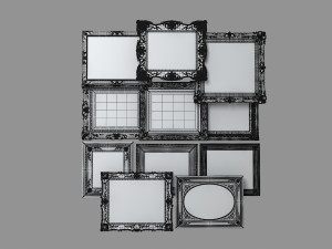 Grand Picture Frame Set 3D Model
