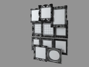 Grand Picture Frame Set 3D Model