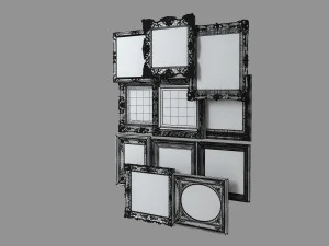 Grand Picture Frame Set 3D Model