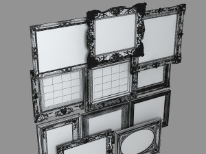 Grand Picture Frame Set 3D Model