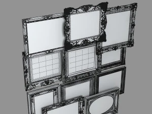 Grand Picture Frame Set 3D Model
