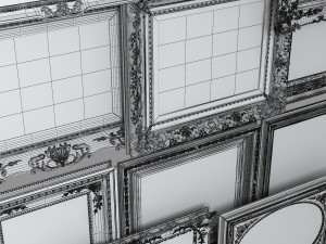 Grand Picture Frame Set 3D Model