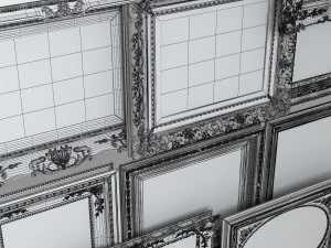 Grand Picture Frame Set 3D Model