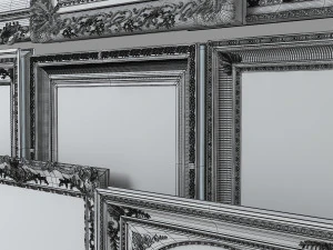 Grand Picture Frame Set 3D Model