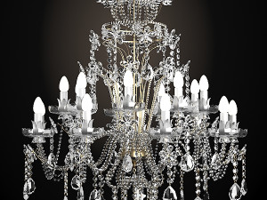 Classic Crystal Swarowski chandelier mechini faustig Modelo 3D