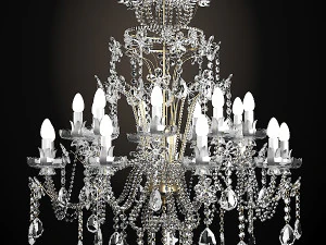 L&aacute;mpara de ara&ntilde;a cl&aacute;sica de cristal Swarovski machini faustig Modelo 3D