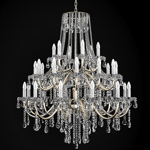 Chandelier classic crystal swarowski faustig luxury Modelo 3D .c4d .max .obj .3ds .fbx .stl .blend 