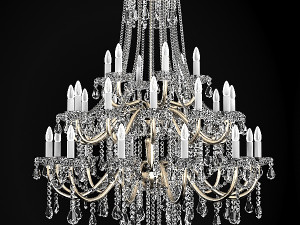 Chandelier classic crystal swarowski faustig luxury Modelo 3D