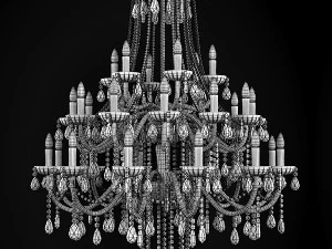 Chandelier classic crystal swarowski faustig luxury 3D Model