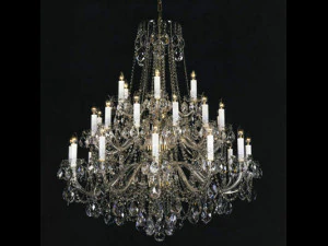 Chandelier classic crystal swarowski faustig luxury 3D Model