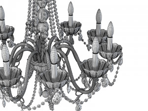 Italamp collezione 262 263 classic chandelier and wall lamp 3D Modell