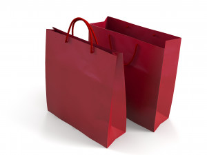 Paper Carry Retail Gift Bags 3D Модель